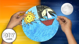 DAY AND NIGHT PAPER PLATE | Paper Plate Craft | Fast-n-Easy | DIY Labs