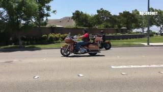 VIDEO: Honor Ride motorcycles and Blue Angel Corvettes honoring local Gold Star families arrive at W