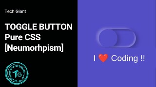 Toggle Switch Button CSS only [Neumorphism]
