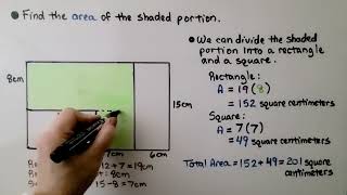 6th Grade Math 13.4c, Solving Real World Problems, Composite Figures