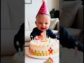 baby boy celebrating her birthday 🎂 adorable moment birthday celebration cute