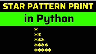 Python Star Pattern Program || Printing Stars in Triangle Shape (Right Angle)