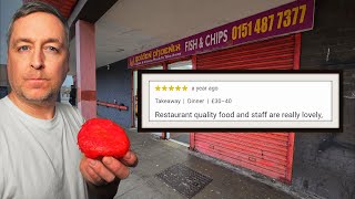 A Hidden 5 Star Rated Liverpool Chippy Selling Bright Red Fishcakes