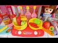 Baby Doli and Kitchen food toys baby doll play