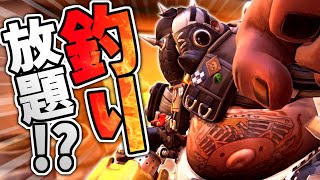 【オーバーウォッチ】タンクという名のDPS！？ロードホッグで釣り堀状態♪ OverWatch Roadhog play