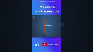 Maxwell's cork screw rule | Physics | 3d Animation Studious | #youtubeshorts #Physics #shorts