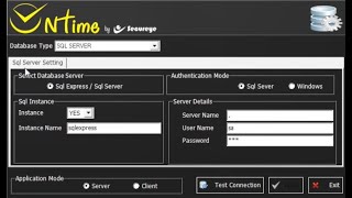 ONTime Software Secureye DB Configuration