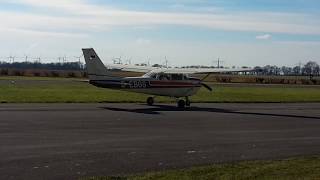 Cessna 172 Reims Rocket takeoff at Damme EDWC