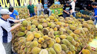 100 Tons in a Month! 24hr Durian Outlet and Amazing Tropical Fruit Cutting skill Masters!