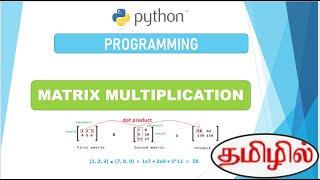 Matrix multiplication python without using Numpy | Matrix multiplication python in tamil