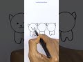 How To Draw cute Cats easy way / Cute cats drawing  #shorts #viral #shortsvideo #trending