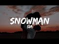 Sia - Snowman (Lyrics) Speed Up | trending song | Christmas Song