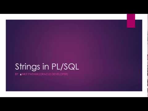 Strings in PL SQL Tutorial Strings in PL SQL Tutorial