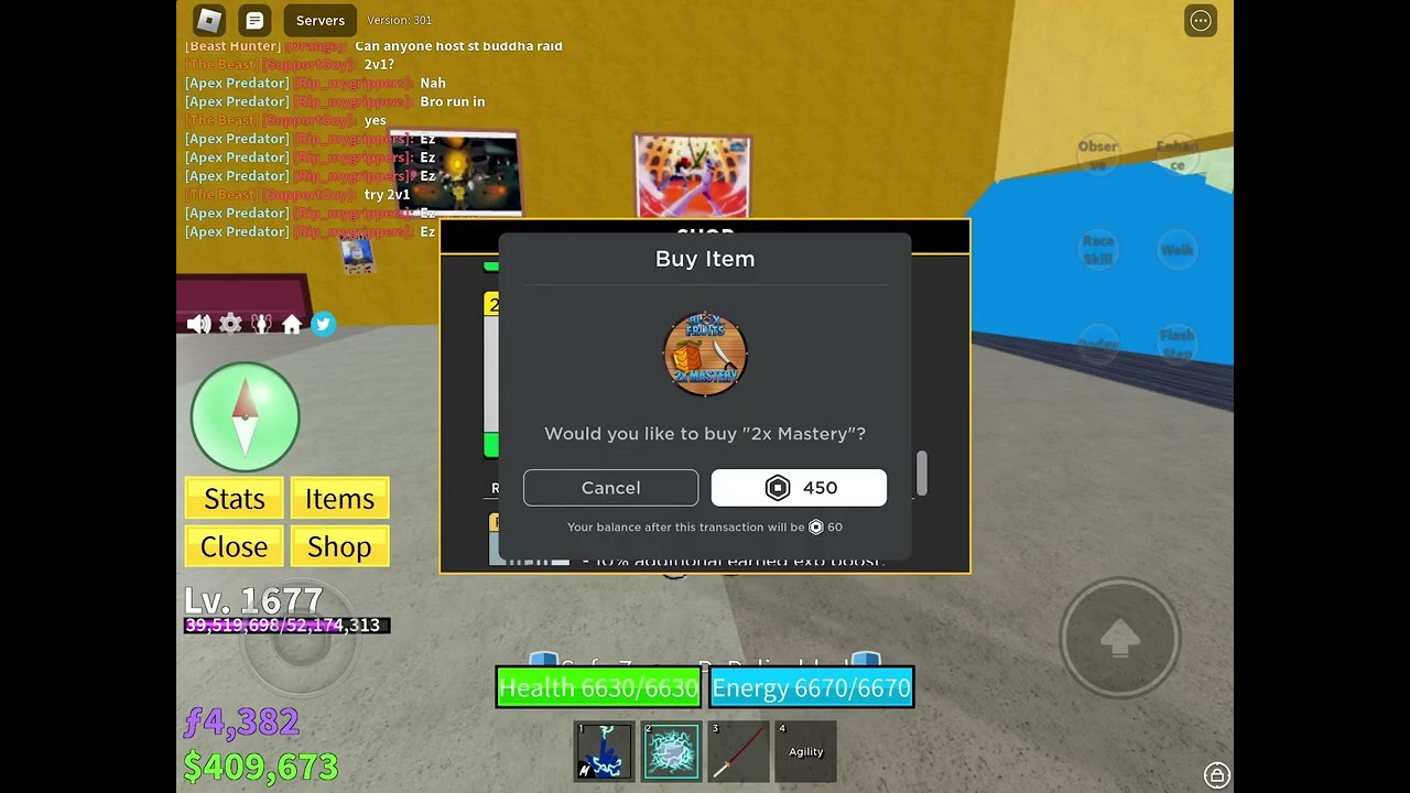 Buying 2x Mastery In Blox Fruits - YouTube