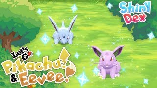 2 SHINIES! SHINY NIDORAN M and SHINY NIDORAN F in POKEMON LETS GO PIKACHU AND EEVEE!