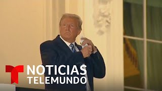 Trump regresa a la Casa Blanca y se saca la mascarilla | Noticias Telemundo