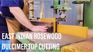 Cutting Bookmatched Rosewood Dulcimer Tops And Backs On Our Centauro Bandsaw