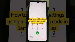 How to set USB settings using a USB setting code in Samsung mobiles #shorts #samsung #usb