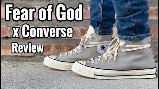 Fear of God Essentials x Converse “Grey” Review \u0026 On Feet