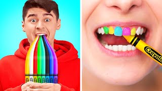 HOW TO SNEAK SNACKS INTO CLASS || Crazy DIY Ways For Sneaking Food Funny Candy Ideas By 123 GO! BOYS