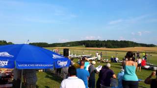 Tiefflug der Boeing 747 beim 3. Int. Airliner Treffen 2015