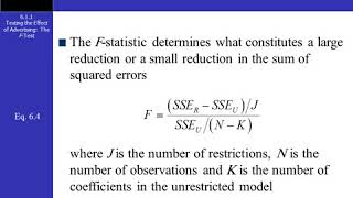 Further Inference in the Multiple Regression Model تحليل واستدلال معمق لنموذج الانحدار  المتعدد