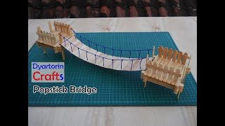 Making a popstick bridge - ice cream stick craft