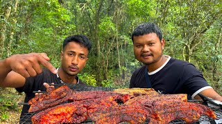 Amazing! Traditional Smoked Pork - Crispy Smoked pork in the jungle | Village food