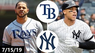 Tampa Bay Rays vs New York Yankees Highlights | July 15, 2019 (2019 MLB Season)