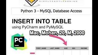 05 Python 3 MySQL Database Access - Insert Into Table Prt. 2 Dynamically