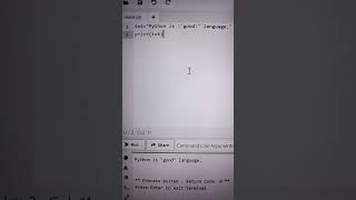 Escape Character in Python #python #pythonprogramming #coder #coding #cprogramming