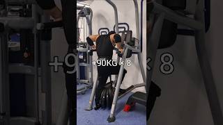 +90KG Weighted Dips × 8 Reps #motivation #calisthenics #fitness