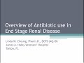 Antibiotic Dosing in End Stage Renal Disease - Linda Cheung, Pharm.D.