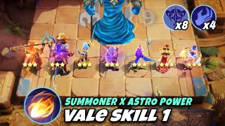 MOST BRUTAL GAMEPLAY OF VALE SKILL 1 || SUMMONER & ASTRO POWER BEST SYNERGY‼️ MLBB - MAGIC CHESS