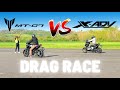 Yamaha MT-07 35kW vs Honda X-ADV : DRAG RACE | 4K