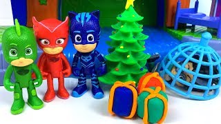 CUARTEL HEROES EN PIJAMAS ROMEO QUIERE ROBAR LOS REGALOS DE PAPA NOEL - JUGUETES DE PJ MASKS