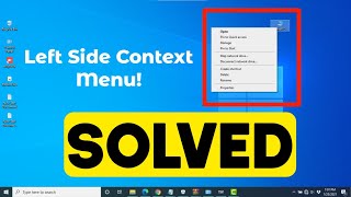 Right Click Context Menu Always Opens to Left Side  || Fixed Windows 10