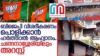 വ്യാജ ഹര്‍ത്താല്‍ ശ്രമം;ചങ്ങനാശ്ശേരിയിലും അറസ്റ്റ്  I  BJP