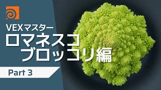 Houdini アルゴリズムVEXマスター ロマネスコ・ブロッコリ編Part03