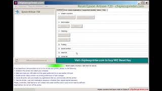Reset Epson Artisan 720 Wicreset Key