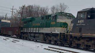 NS 8099 Southern HU 1st of 2 Mid DPUS on 16T pulling into vardo yard Hagerstown,MD