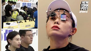 Viral Olympic shooter Kim Yeji collapses at press conference