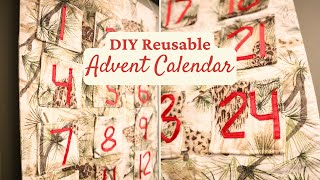 DIY Reusable Advent Calendar - made with a thrifted table runner | Made on Mill