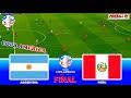 ARGENTINA vs PERU - Copa America 2024 Final | Full Match All Goals | eFootball PES Gameplay PC