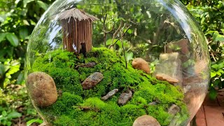 ചിലവില്ലാതെ ടെററിയം ഈസി ആയി നിർമിക്കാം /Moss Terrarium/Terrarium making in malayalam