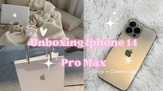 iPhone 14 Pro Max (Gold) 💛| setup + camera test 🧸 -(𝑨𝒆𝒔𝒕𝒆𝒕𝒉𝒊𝒄)🎀