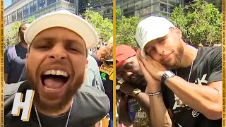 Steph Curry pulled out the "Night Night" mic drop 🎤 😂😂 2022 Warriors Championship Parade