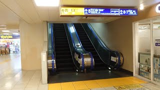 【2階から地下1階へ】東武北千住駅長いエスカレーターを上り下りしてみた