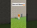 minecraft secret base😱 shorts