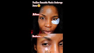 PACIFICA REUSABLE MASKS UNDEREYE DEMO \u0026 REVIEW | #pacifica #undereye #undereyewrinkles #shorts